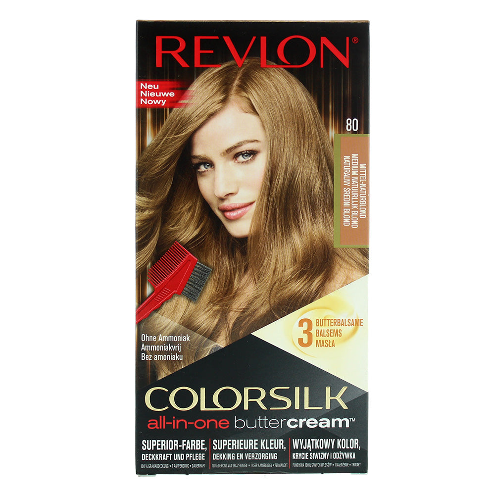 Revlon Colorsilk All-In-One Buttercream 80 Medium Natural Blonde Hair Colour