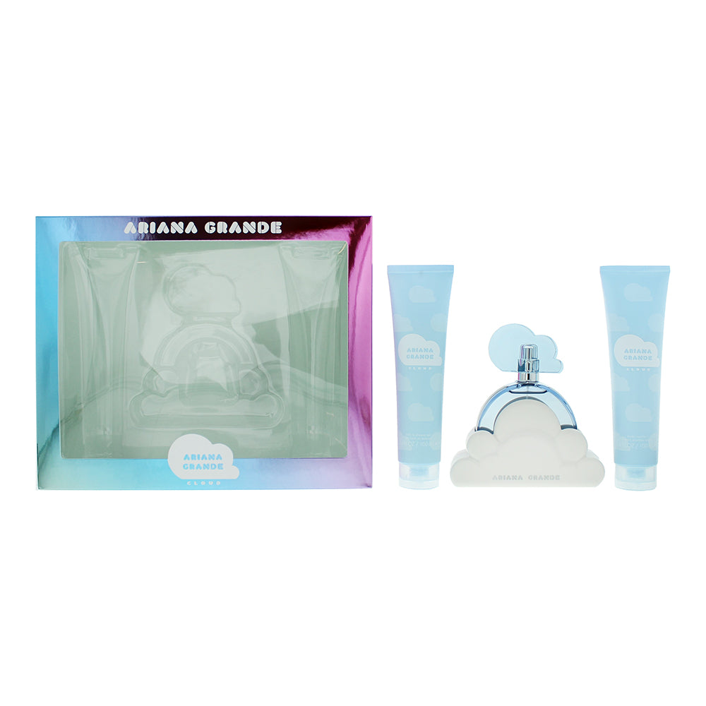 Ariana Grande Cloud 3 Piece Gift Set: Eau De Parfum 100ml - Body Lotion 100ml - Bath & Shower Gel 100ml