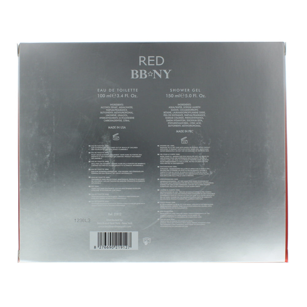 Bbny Red Eau De Toilette 2 Piece Gift Set: Eau De Toilette 100ml - Shower Gel 150ml