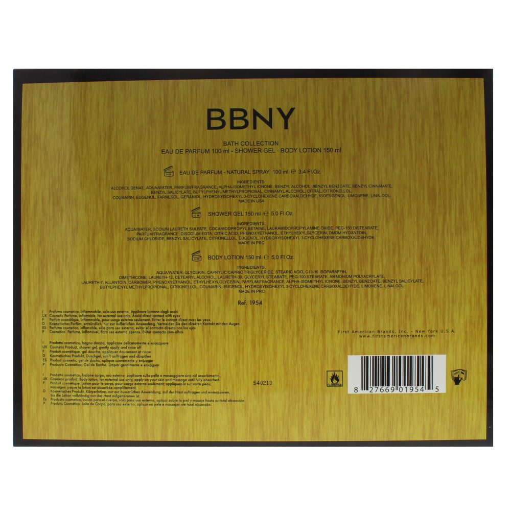 Bbny Woman Eau De Parfum 3 Piece Gift Set: Eau De Parfum 100ml - Body Lotion 150ml - Shower Gel 150ml