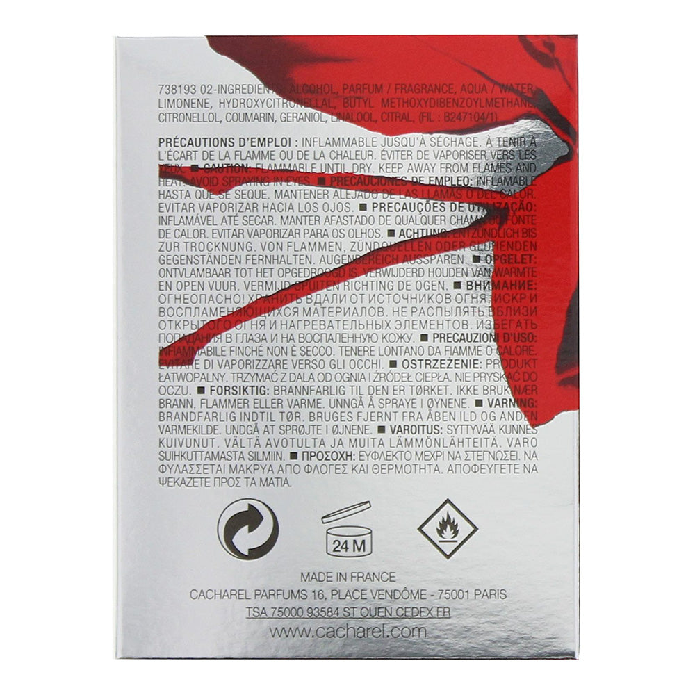 Cacharel Amor Amor Eau de Toilette 100ml - Ingredients