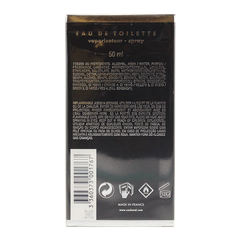 Cacharel Pour L'homme Eau de Toilette 50ml - Ingredients