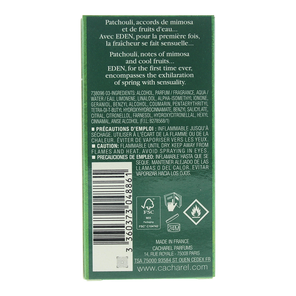 Cacharel Eden Eau de Parfum 30ml - Ingredients