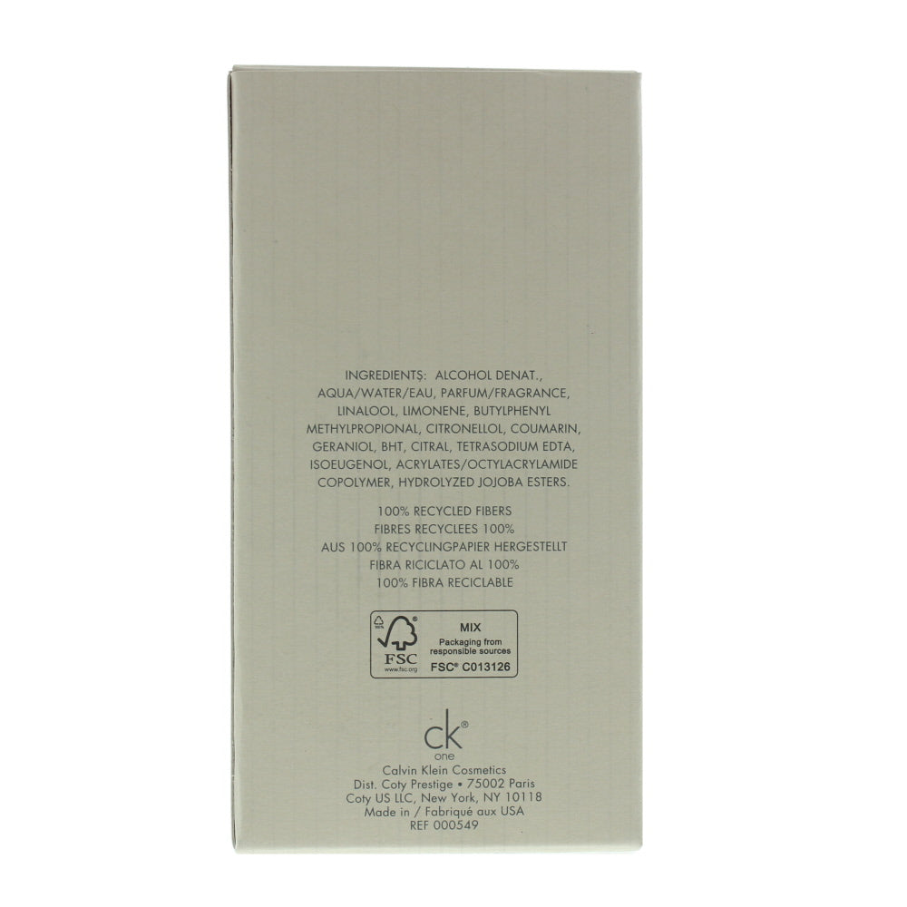 Calvin Klein Ck One Eau de Toilette 100ml