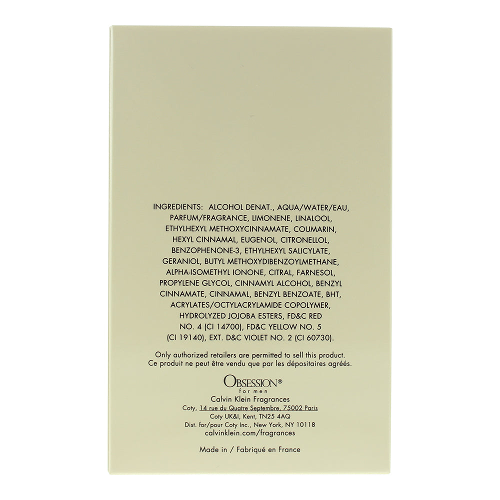 Calvin Klein Obsession For Men Eau de Toilette 75ml