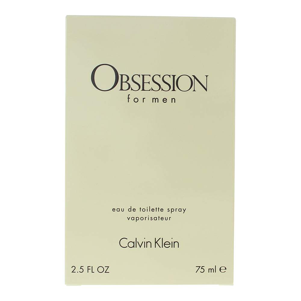 Calvin Klein Obsession For Men Eau de Toilette 75ml - Box
