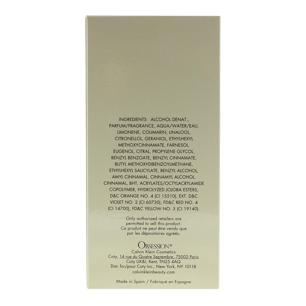 Calvin Klein Obsession Eau de Parfum 100ml