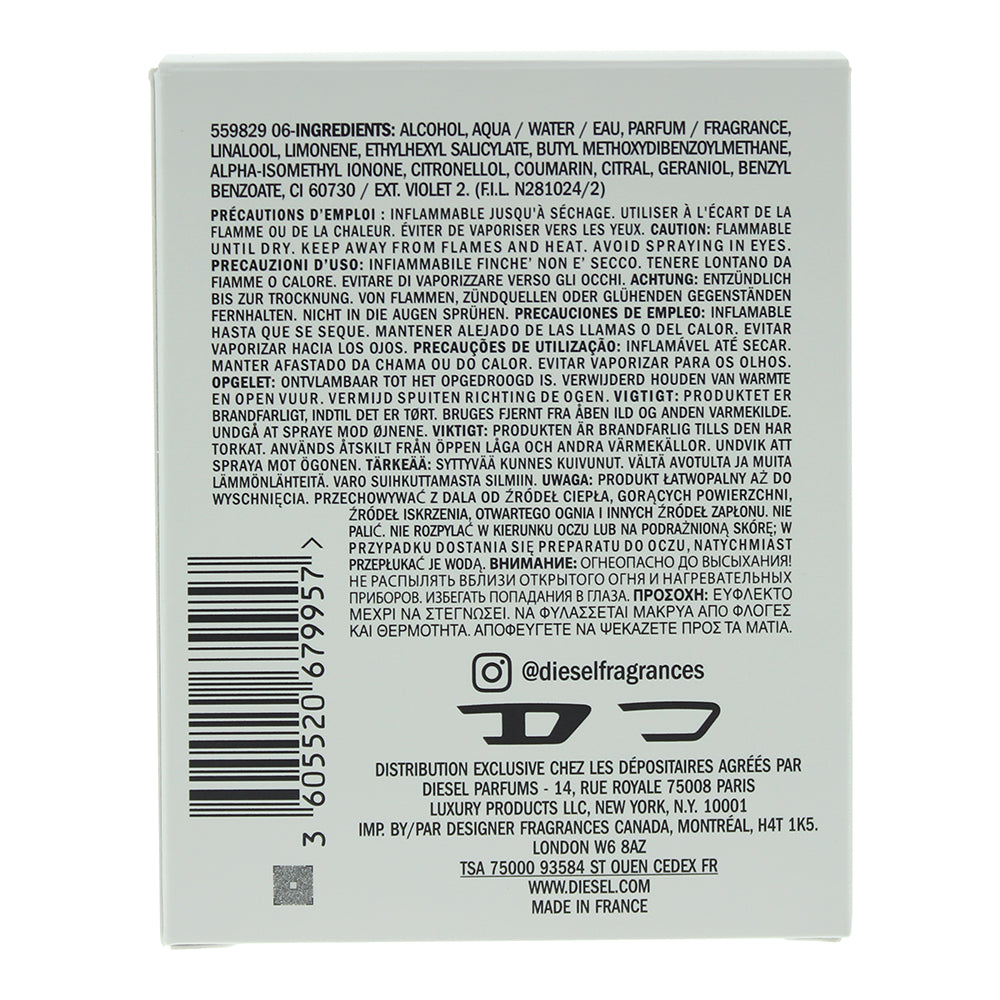 Diesel Only The Brave Eau de Toilette 35ml - Ingredients