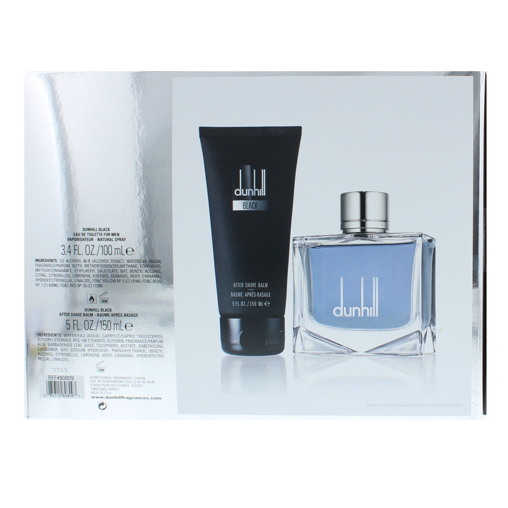 Dunhill Black Eau De Toilette 2 Piece Gift Set: Eau De Toilette 100ml - Aftershave Balm 150ml