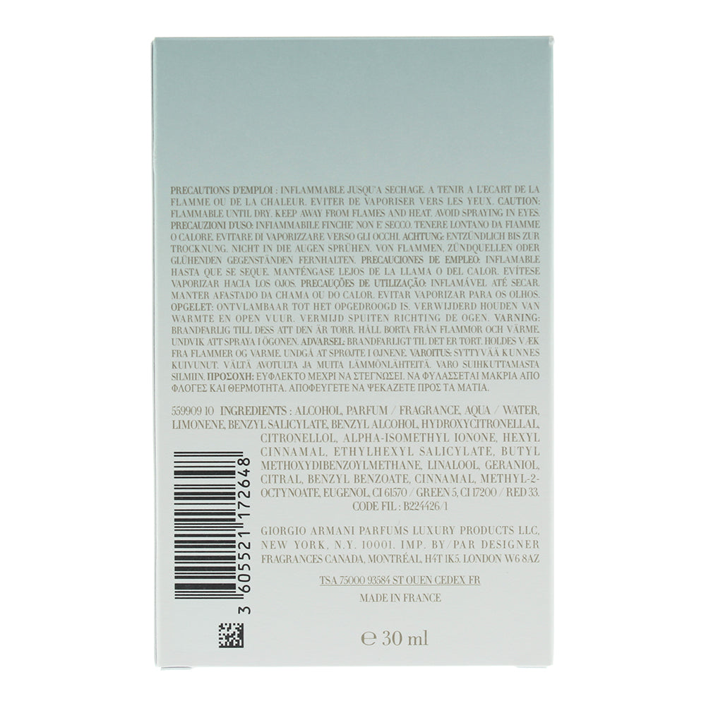 Giorgio Armani Acqua Di Gioia Eau de Parfum 30ml - Ingredients