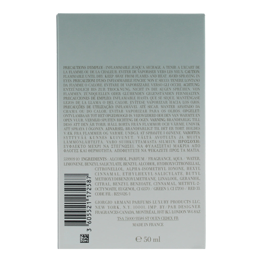 Giorgio Armani Acqua Di Gioia Eau de Parfum 50ml - Ingredients
