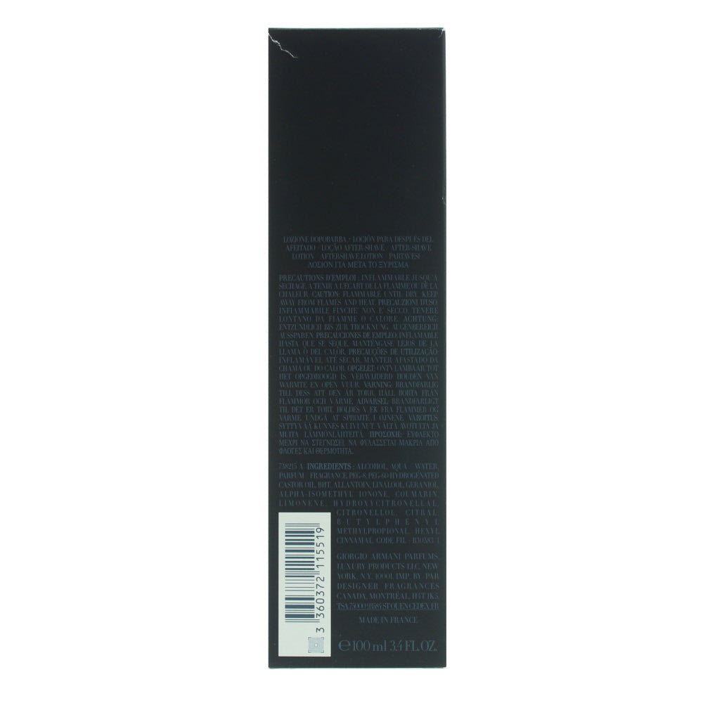 Giorgio Armani Code Pour Homme Aftershave 100ml - Ingredients
