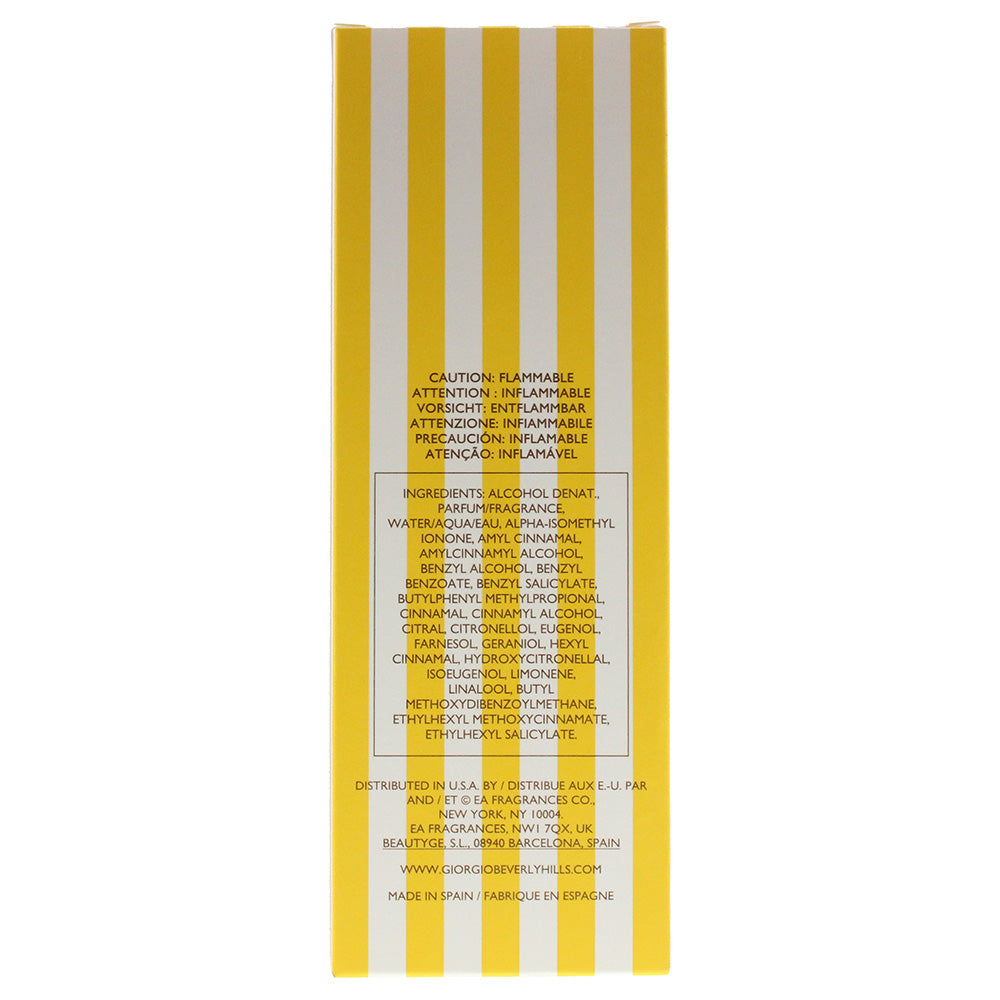 Giorgio Beverly Hills Yellow Eau de Toilette 90ml - Ingredients