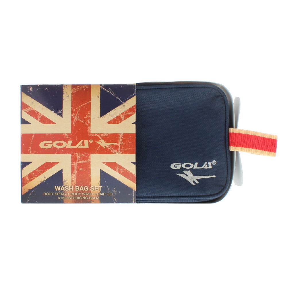 Gola Bodycare Set 5 Piece Gift Set: Body Spray 150ml - Body Wash 75ml - Moisturizing Balm 75ml - Hair Gel 75ml - Wash Bag