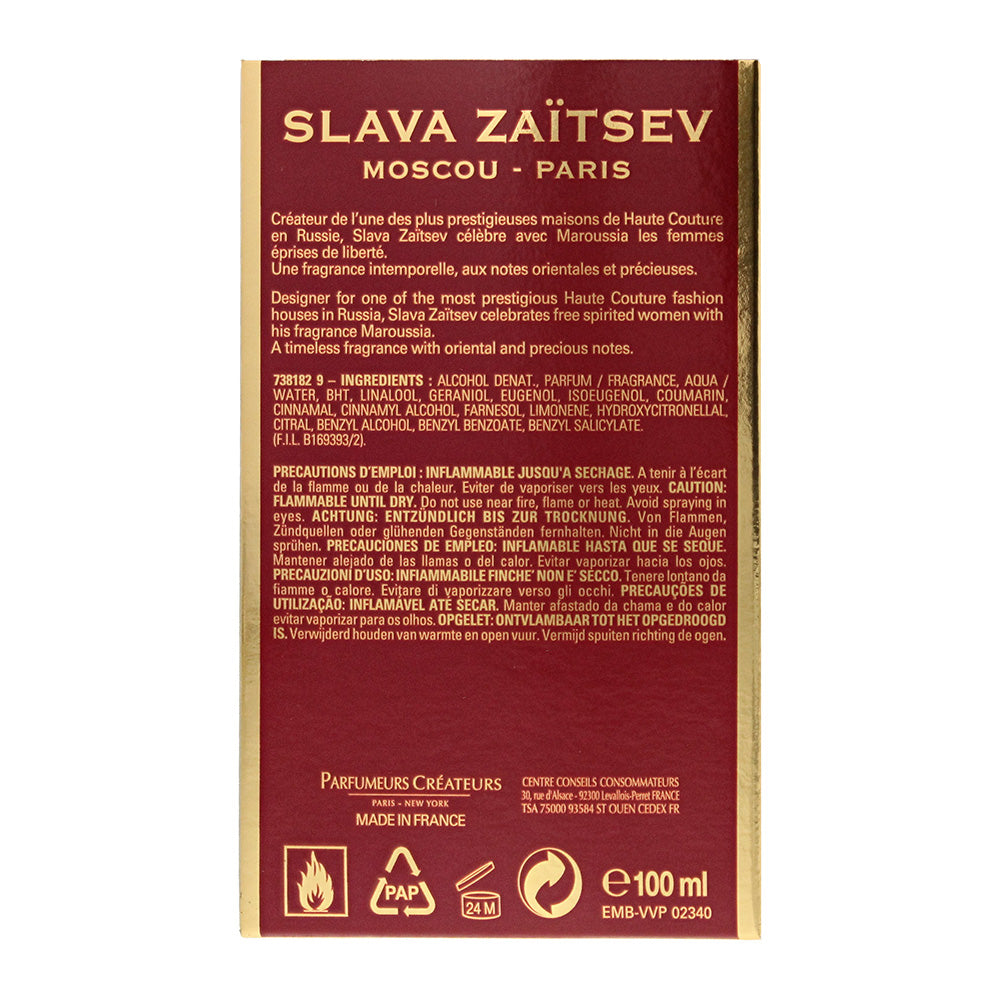 Slava Zaitsev Maroussia Eau de Toilette 100ml