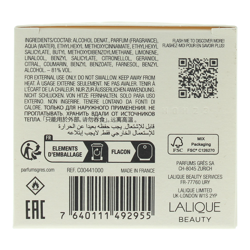 Parfums Grès Cabotine Gold Eau de Toilette 100ml - Ingredients