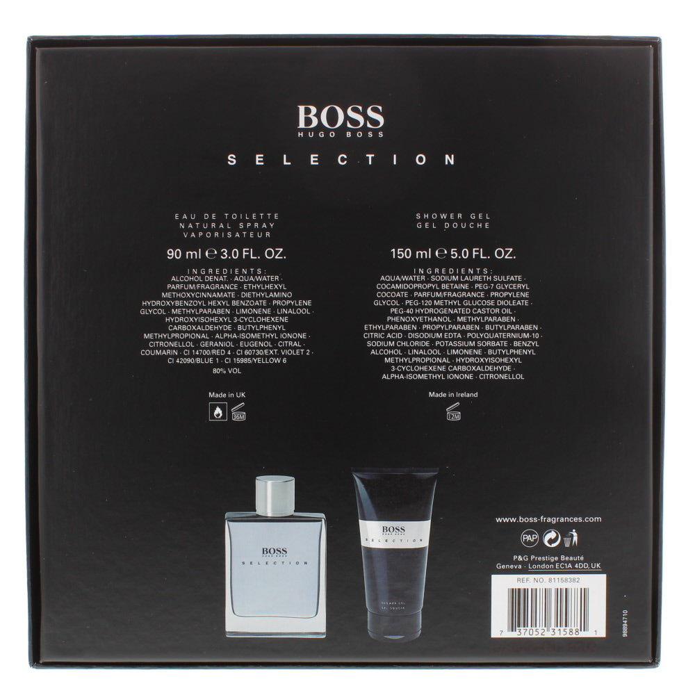Hugo Boss Selection Eau De Toilette 2 Piece Gift Set: Eau De Toilette 90ml - Shower Gel 150ml