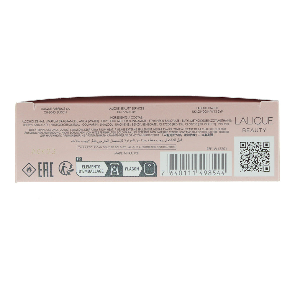 Lalique Satine Eau de Parfum 100ml - Ingredients