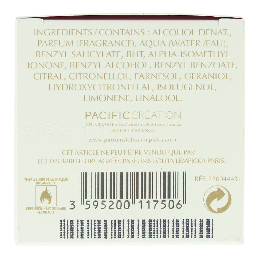 Lolita Lempicka Elle L'aime Eau de Parfum 40ml - Ingredients