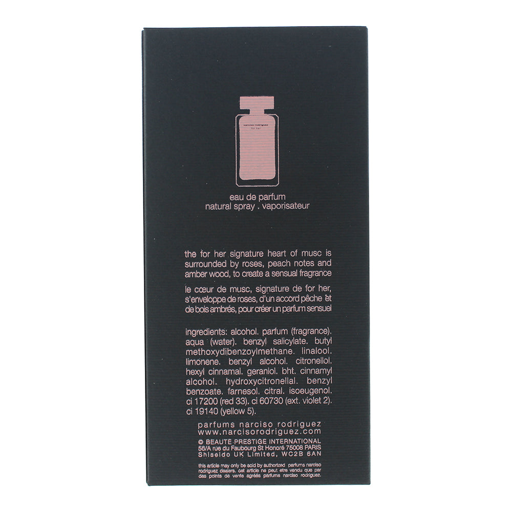 Narciso Rodriguez For Her Eau de Parfum 100ml - Ingredients