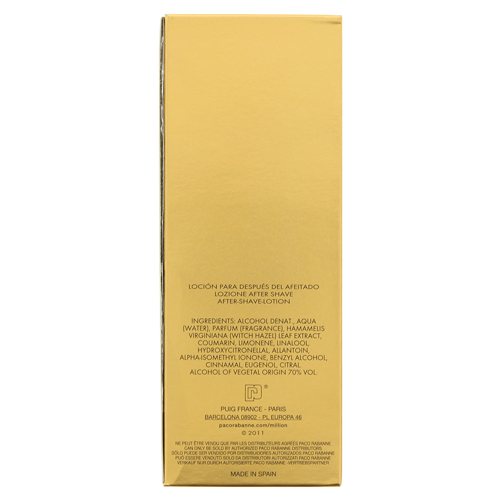 Paco Rabanne 1 Million Aftershave 100ml - Ingredients