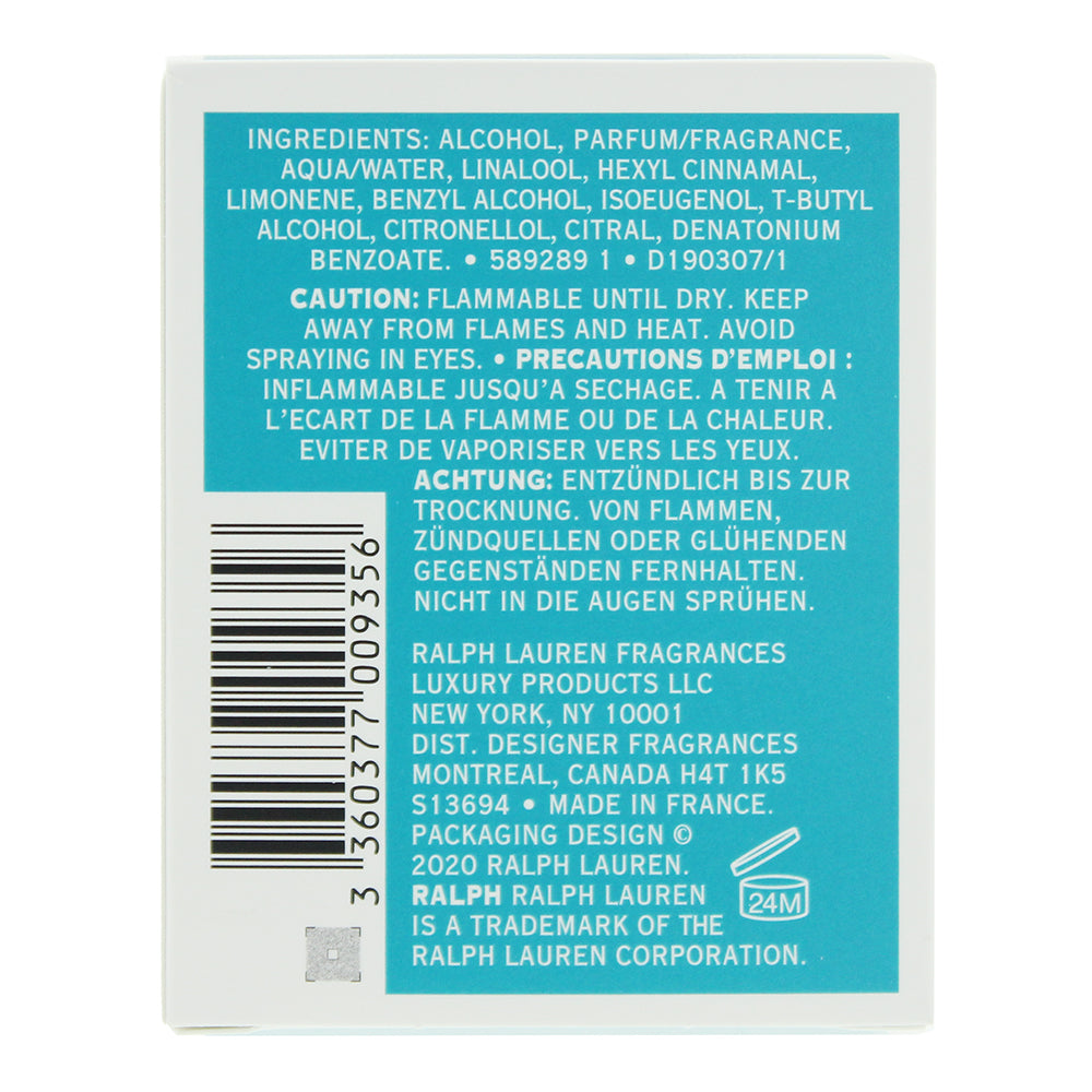 Ralph Lauren Ralph Eau de Toilette 50ml - Ingredients