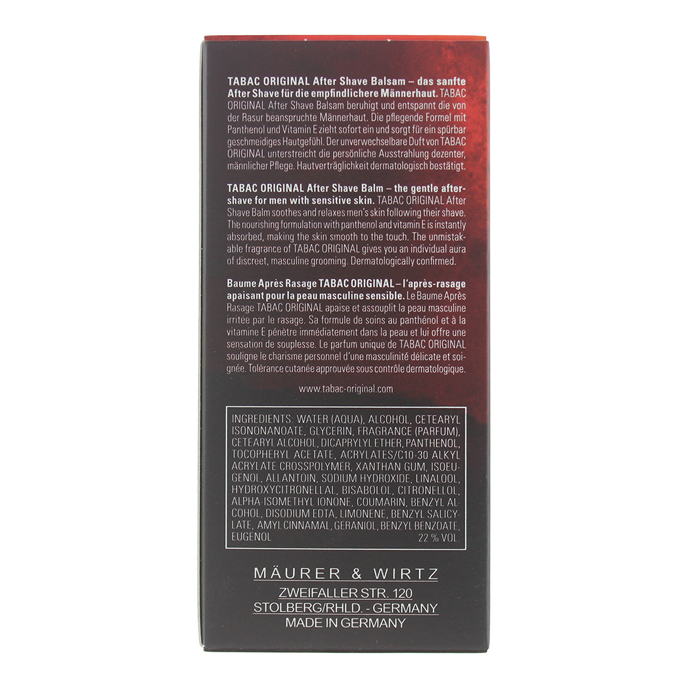 Tabac Original Aftershave Balm 75ml - Ingredients