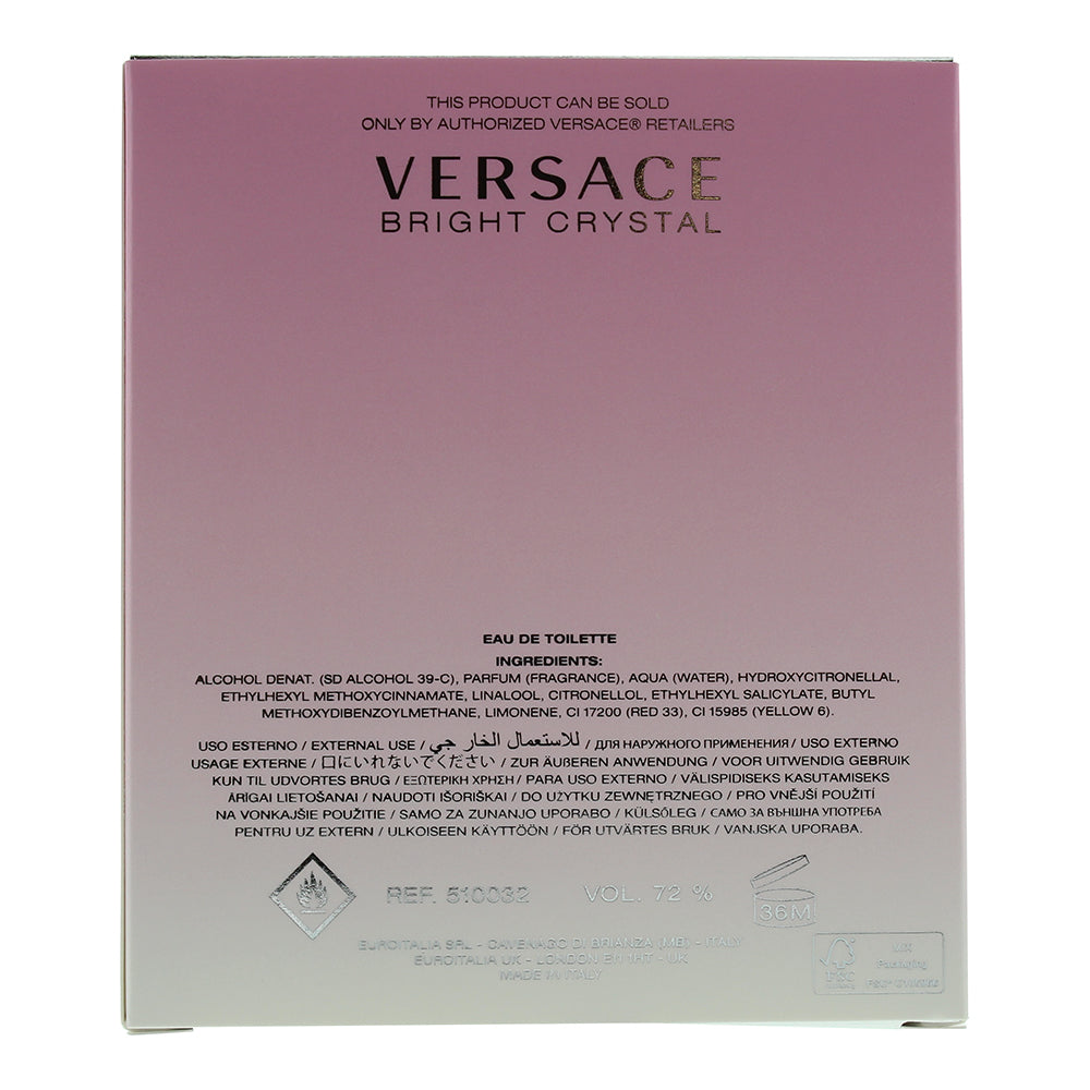 Versace Bright Crystal Eau de Toilette 90ml