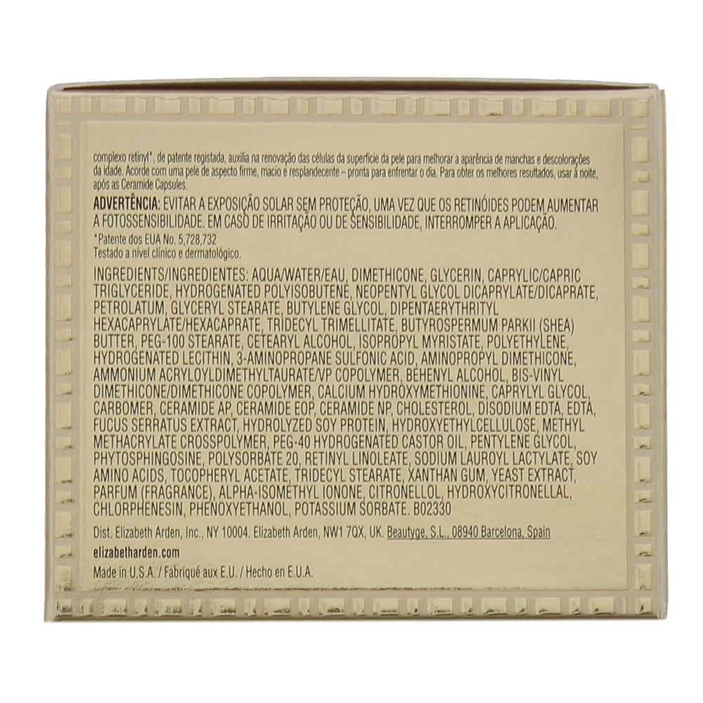 Elizabeth Arden Ceramide Premiere Moisture And Renewal Overnight Cream 50ml - Ingredients