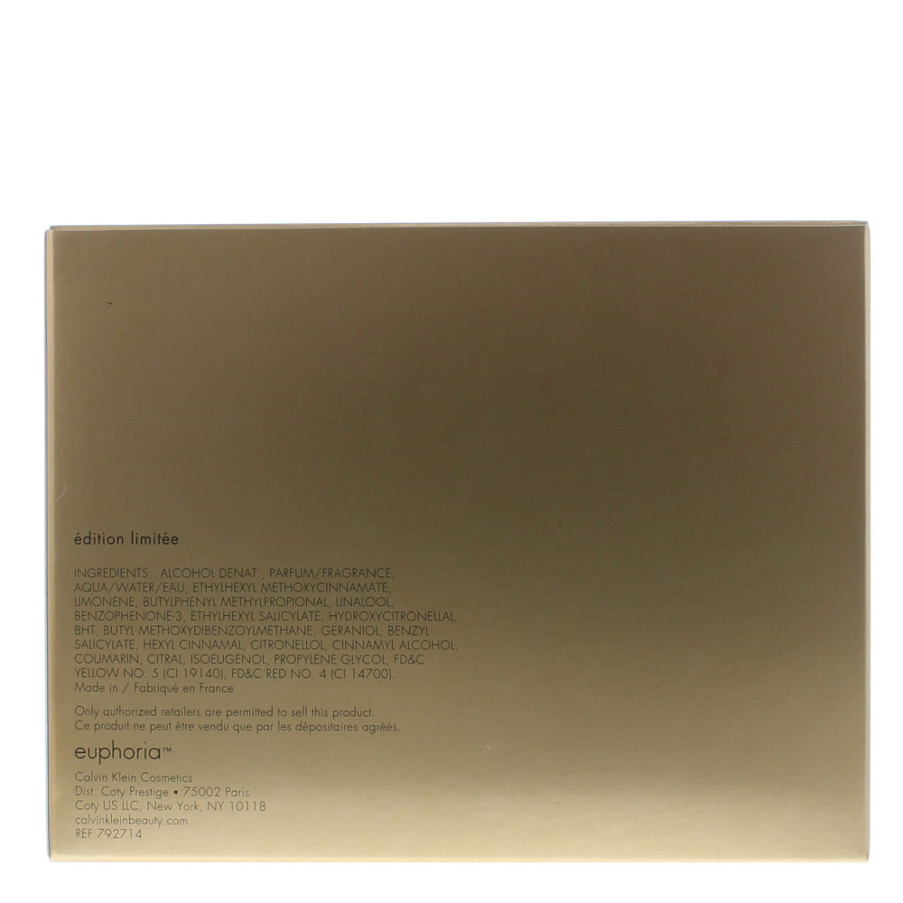 Calvin Klein Euphoria Gold Eau de Parfum 100ml - Ingredients