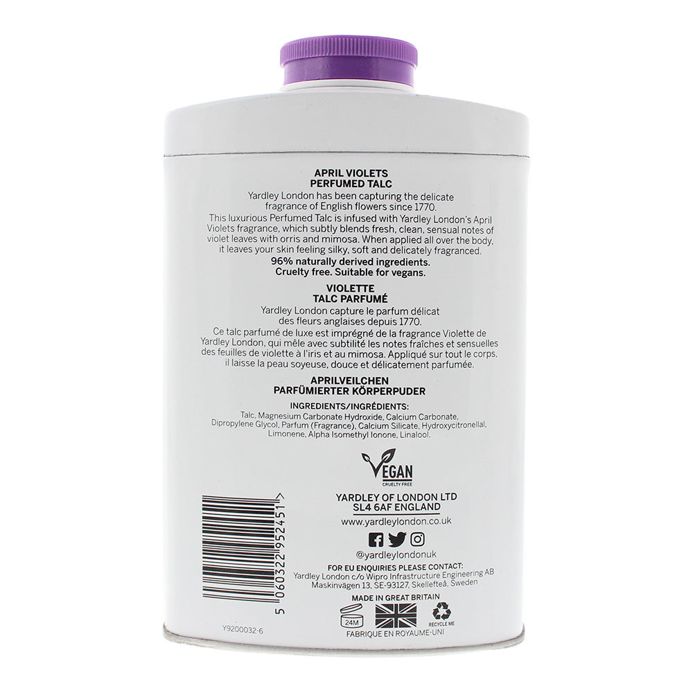 Yardley April Violets Talcum Powder 200g