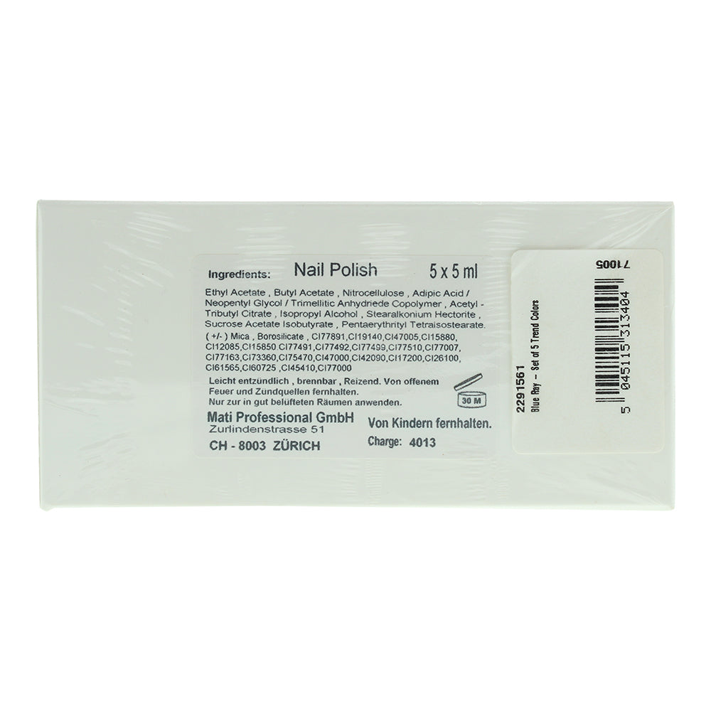 Mati 5 X Blue Ray Nail Polish 5ml