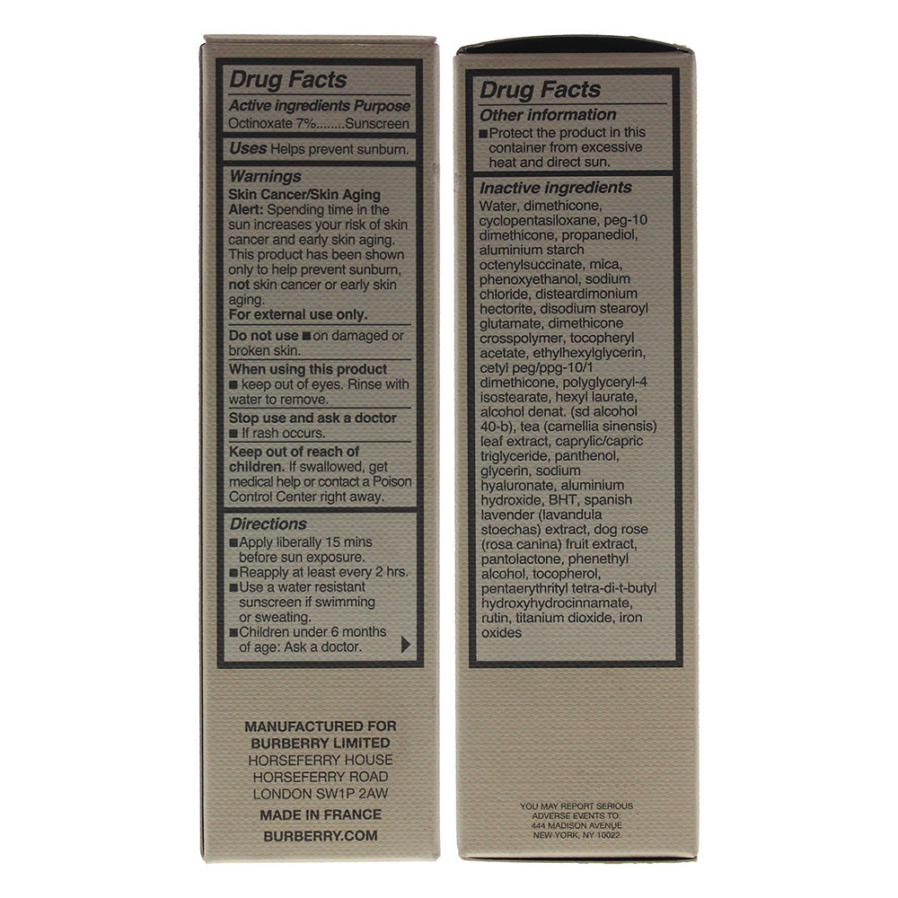 Burberry Fresh Glow N64 Mocha Liquid Foundation 30ml - Ingredients