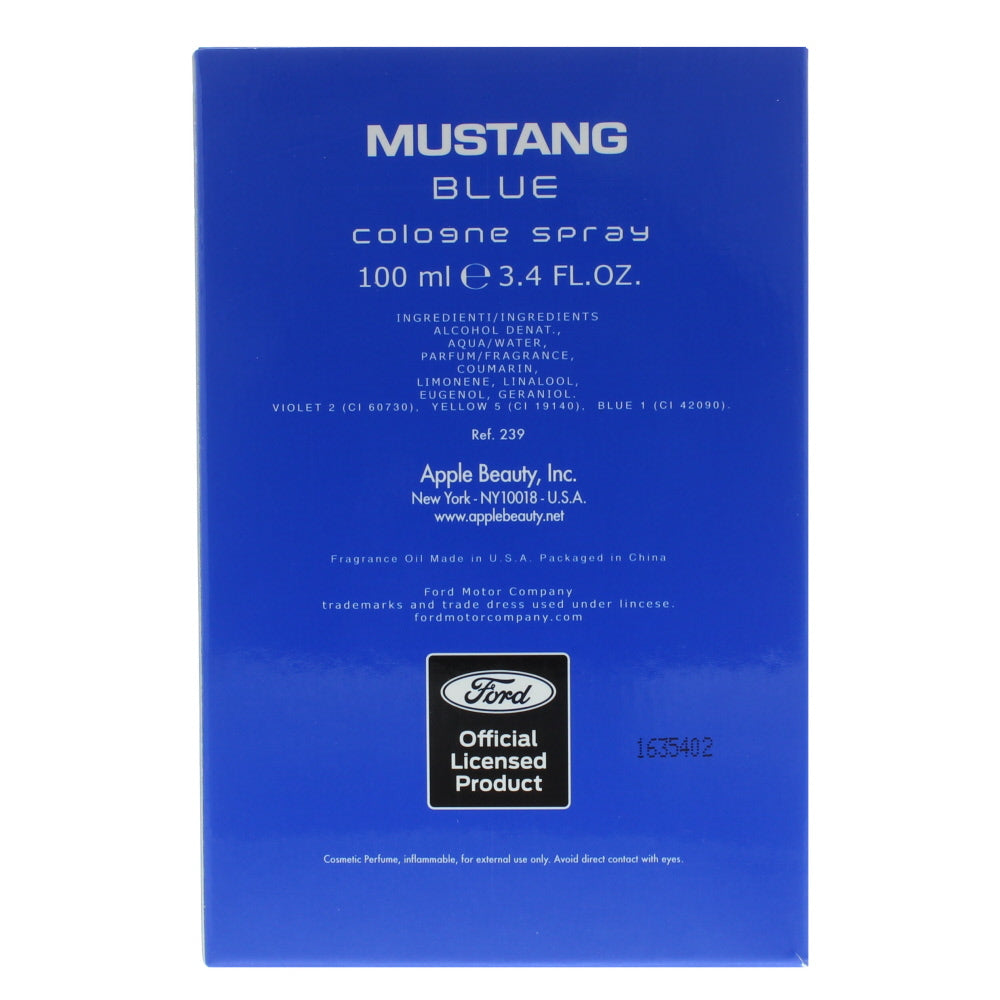 Mustang Blue Eau de Cologne 100ml