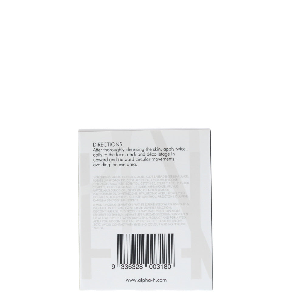 Alpha-H Balancing Moisturiser And Gentle Exfoliant 50ml - Ingredients