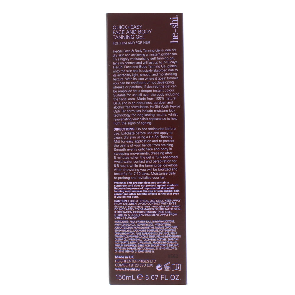 He-Shi Face & Body Medium Tanning Gel 150ml