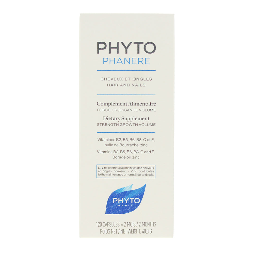 Phyto Phytophanère Hair & Nails Capsules 120pcs - Box