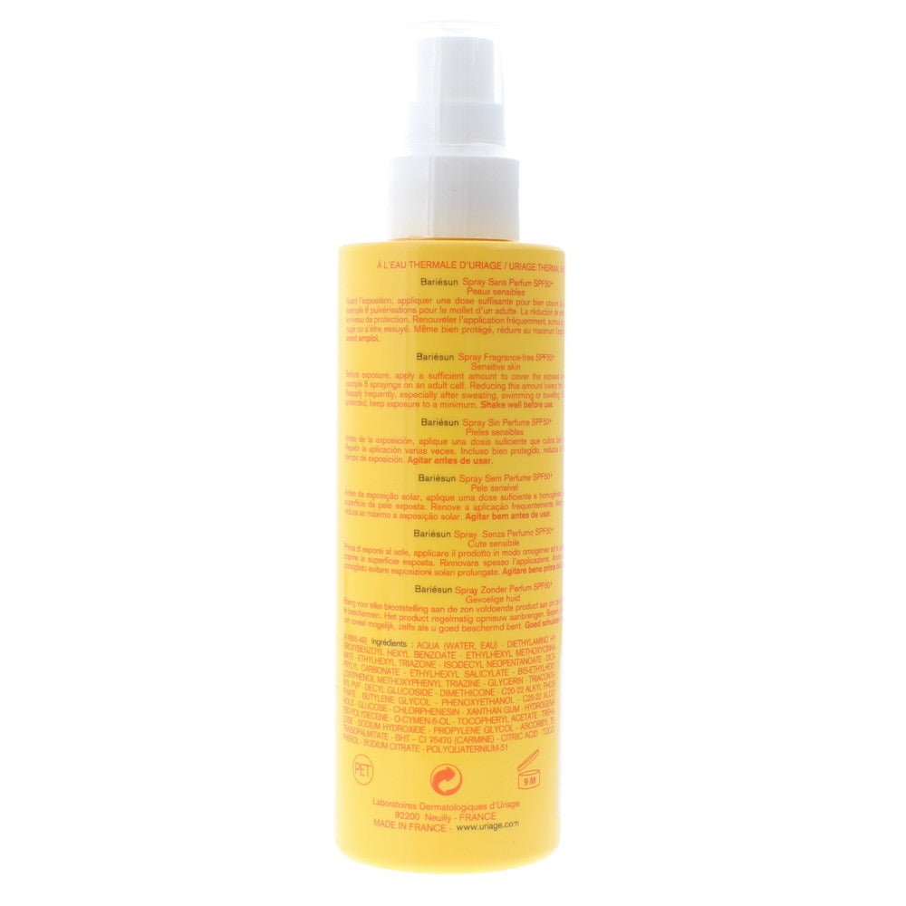 Uriage Bariésun Spf 50+ Very High Protection Fragrance-Free Spray 200ml