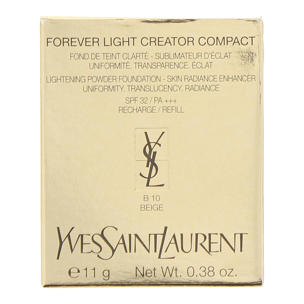 Yves Saint Laurent Forever Light Creator Compact Refill B10  Beige Powder Founda - Box