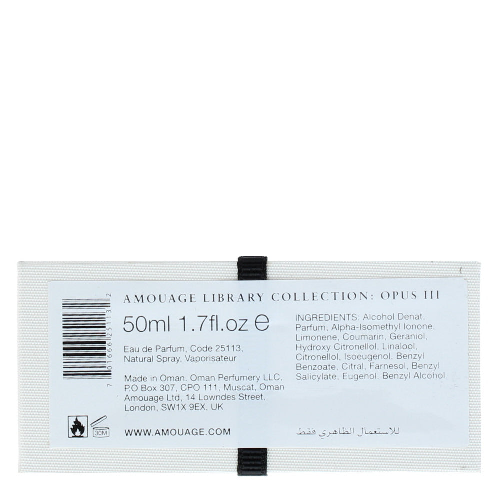 Amouage Opus Iii Library Collection Eau de Parfum 50ml