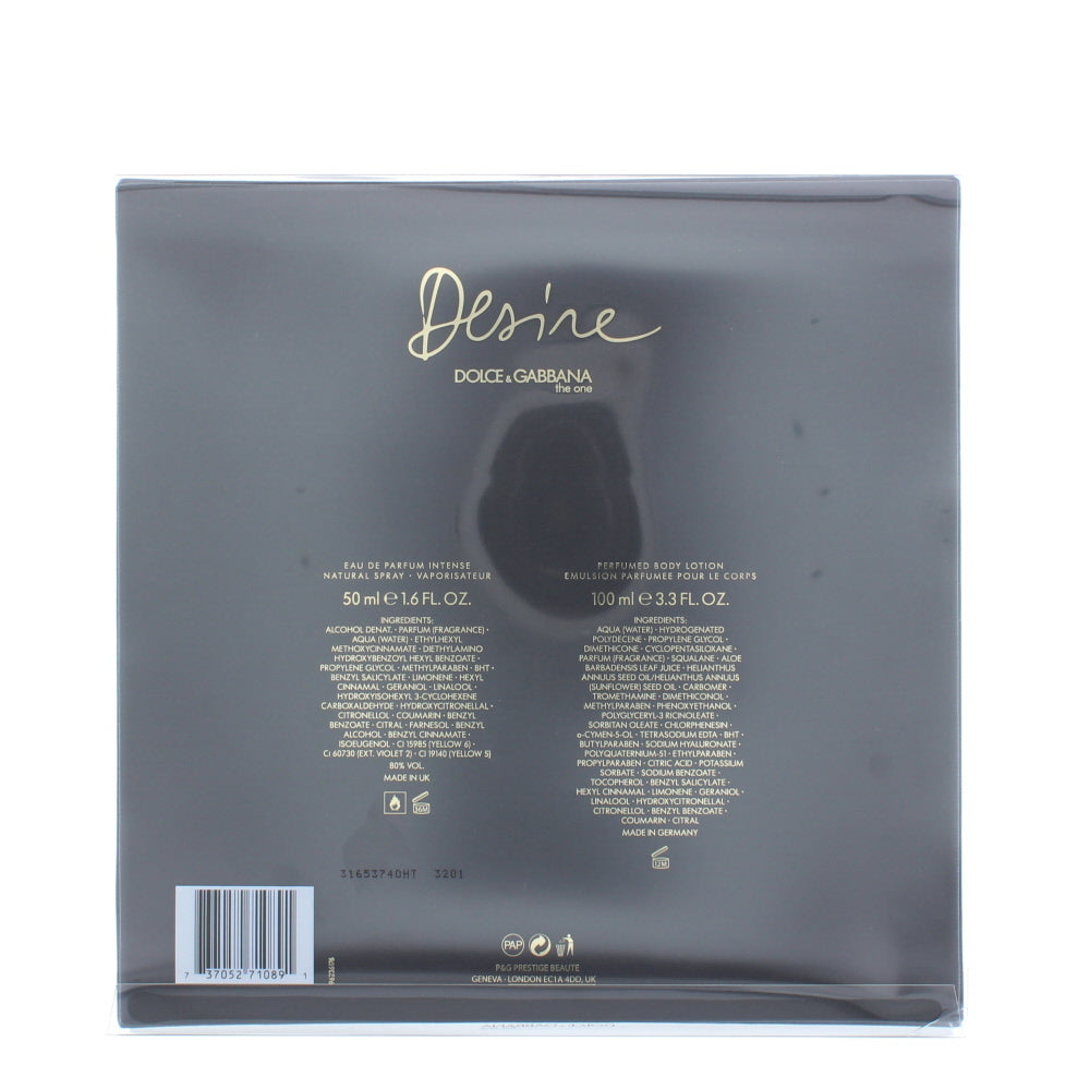 Dolce & Gabbana The One Desire Eau de Parfum 2 Pieces Gift Set - Ingredients