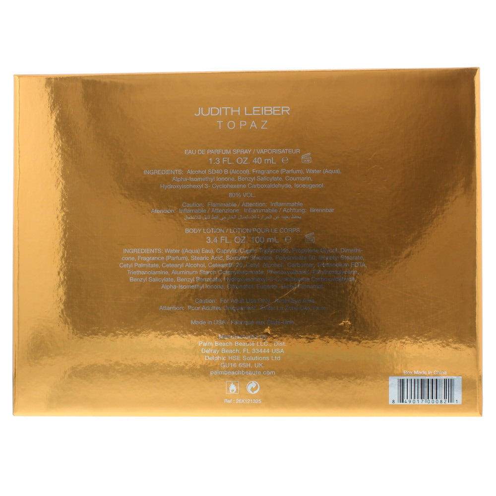 Judith Leiber Topaz Eau de Parfum 2 Pieces Gift Set - Ingredients