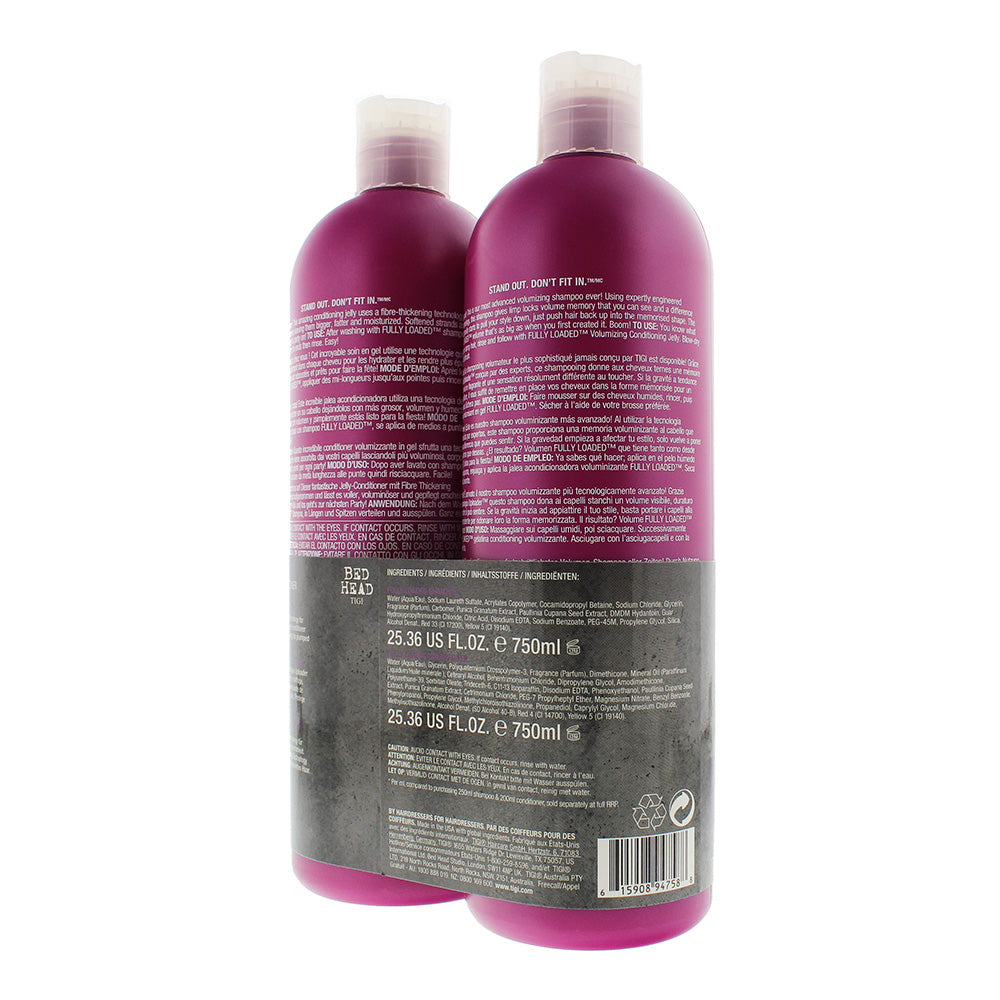 Tigi Bed Head Fully Loaded Up All Night Duo Pack Shampoo & Conditioner 750ml
