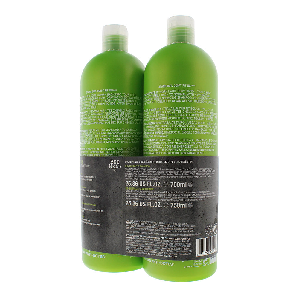 Tigi Bed Head Urban Antidotes Re-Energize Duo Pack Shampoo & Conditioner 750ml