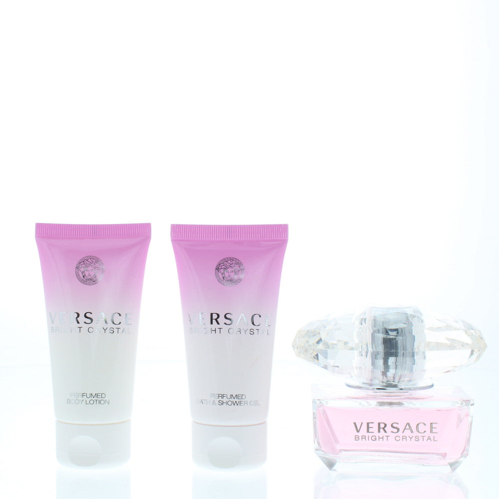 Versace Bright Crystal Eau de Toilette 3 Pieces Gift Set - Box