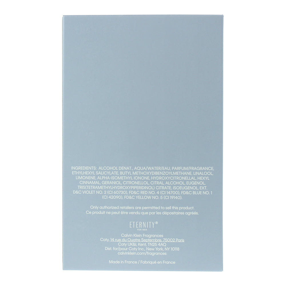 Calvin Klein Eternity For Men Aqua Eau de Toilette 200ml - Ingredients