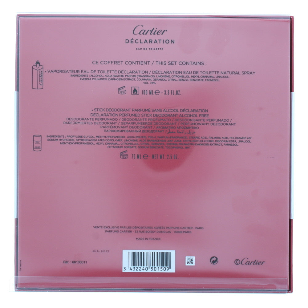 Cartier Déclaration Eau de Toilette 2 Pieces Gift Set
