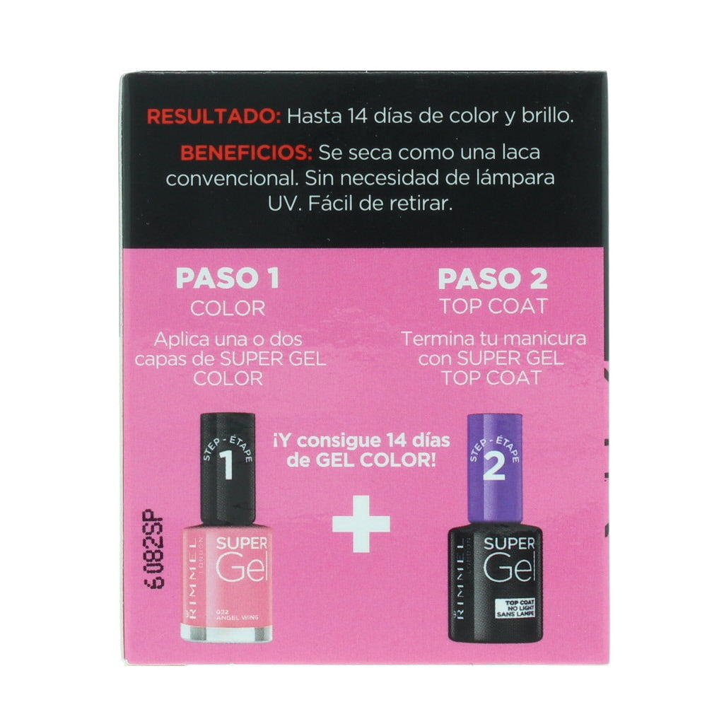 Rimmel Gel Color & Top Coat 022 Angel Wing Nail Polish 12ml