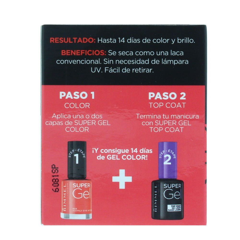 Rimmel Gel Color & Top Coat 033 Happily Evie After Nail Polish 12ml