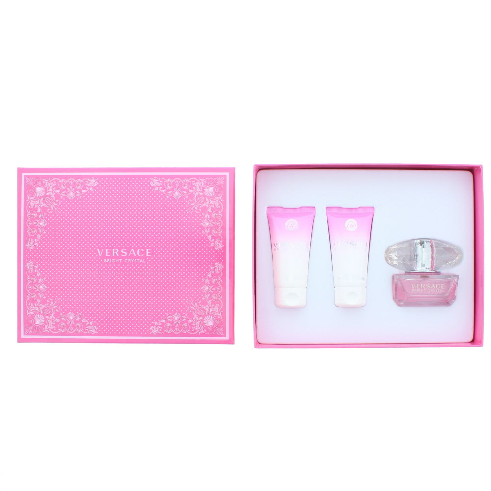 Versace Bright Crystal Eau de Toilette 3 Pieces Gift Set - Box